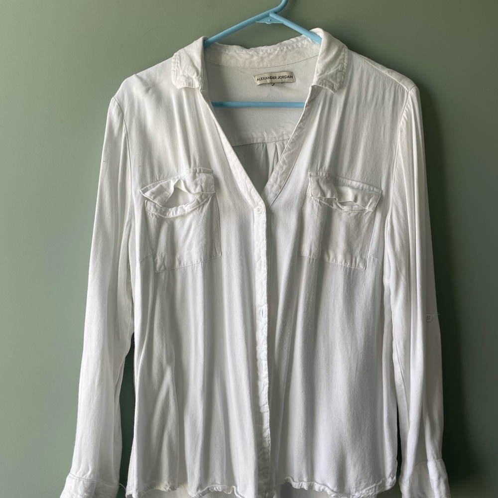 White Button-Up Blouse